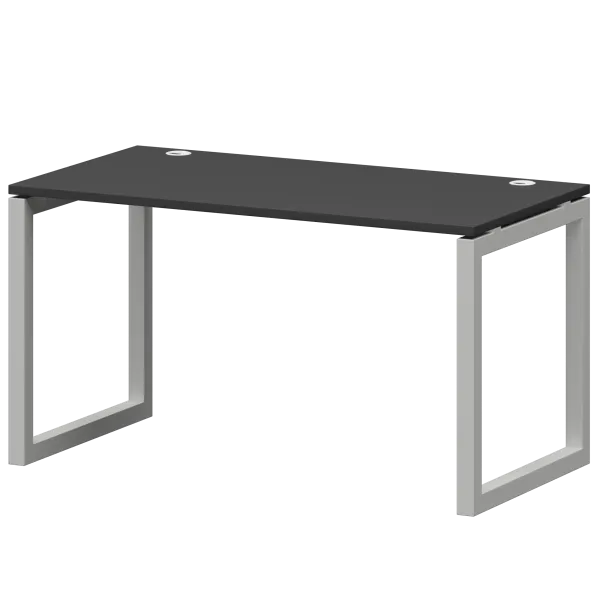 Стол на металлокаркасе Смарт СМС25-О-10К.73.Пр50 Графит/Белый