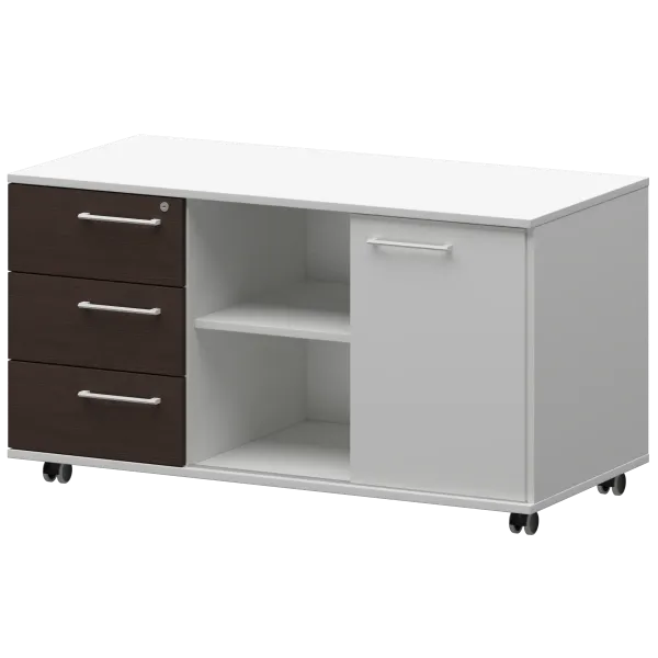 Креденция левая Кортез KZT-62L Дуб венге/Белый