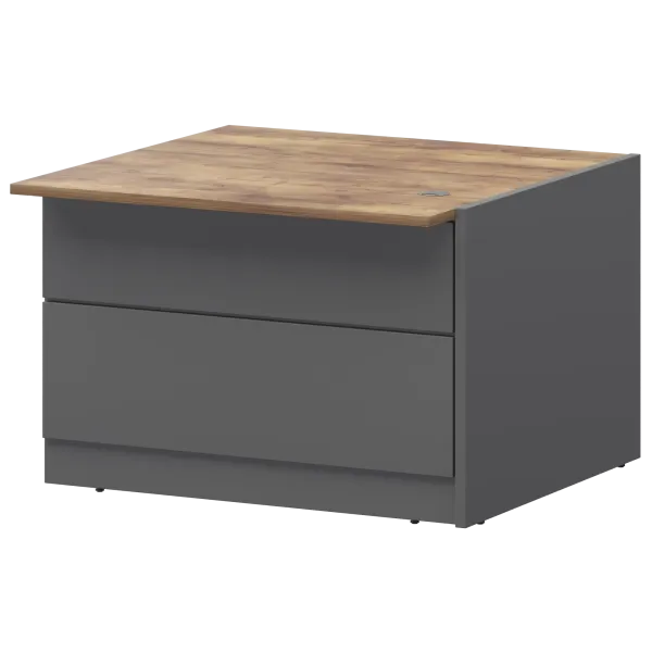 Модуль завершающий низкий левый Ресепшен Смарт СМР-11.10 Графит/Таксония