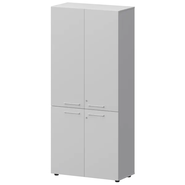 Шкаф высокий закрытый Кортез СМШ58.28F.38V(Б) Белый