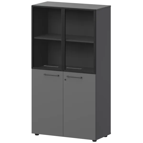 Шкаф высокий комб. Кортез СМШ48.28F.28RS Графит