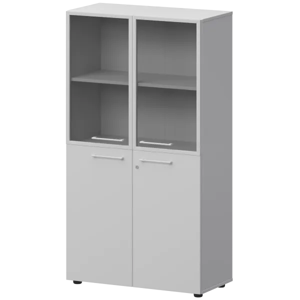 Шкаф высокий комб. Кортез СМШ48.28F.28RS(Б) Белый