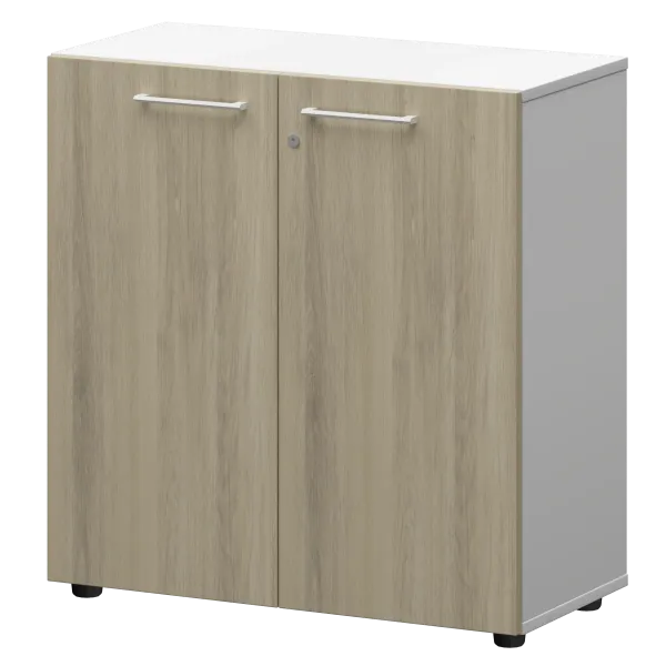 Шкаф низкий закрытый Кортез СМШ28F(Б) Кронберг/Белый