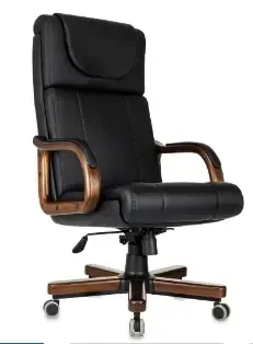Кресло руководителя T-9923WALNUT/BLACK Бюрократ 2095823 Черный