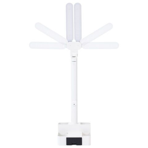 Настольная лампа / светильник беспроводная SONNEN PT-201, органайзер, USB, LED, 5 Вт, 3 режима, белый, 238781