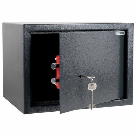 Сейф мебельный DASWERK (ДАСВЕРК) SC-250KL (250х350х250 мм), ключевой замок, графит, 291342