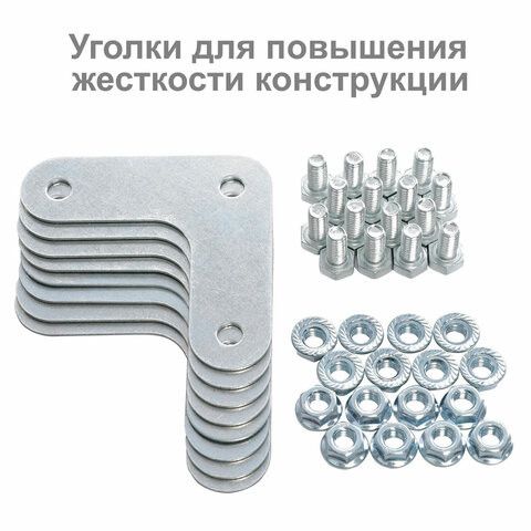 Стеллаж металлический BRABIX "MS 220/40-6", 2200х1000х400 мм, 6 полок, 291374