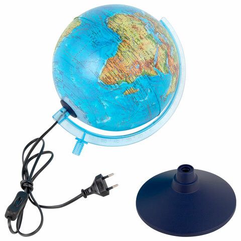Глобус интерактивный + очки VR, физический / политический, GLOBEN, 21 см, с подсветкой, INT12100298