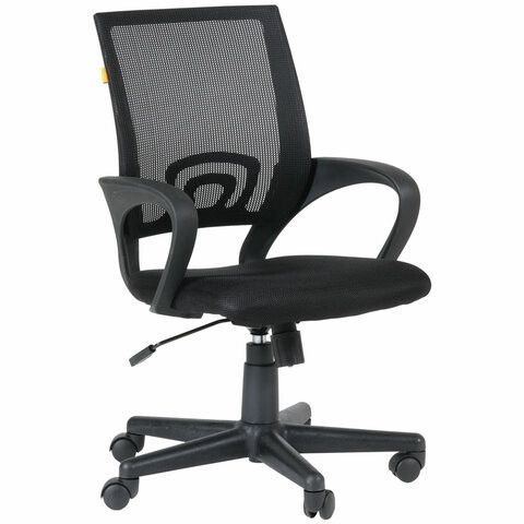 Кресло офисное Chairman CH 696, с подлокотниками, черное, 7000799