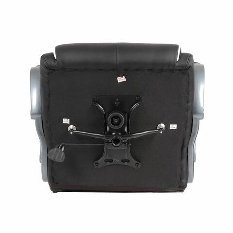 Кресло офисное BRABIX PREMIUM "Strong HD-009", НАГРУЗКА до 200 кг, экокожа черная, ткань серая, 531945