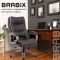 Кресло офисное BRABIX PREMIUM "Strong HD-009", НАГРУЗКА до 200 кг, экокожа черная, ткань серая, 531945