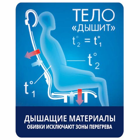 Кресло офисное МЕТТА "К-7" пластик, прочная сетка, сиденье и спинка регулируемые, черное