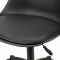 Кресло стул BRABIX "Eames MG-310 PL", пластик черный, экокожа черная, 532927